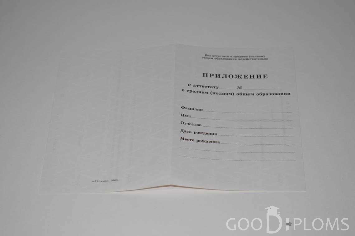 Приложение к Аттестату За 11 Класс период выдачи 1994-2007 -  Севастополь